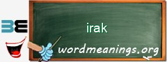 WordMeaning blackboard for irak